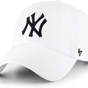 47brand czapka z daszkiem bawełniana MLB New York Yankees kolor biały z aplikacją