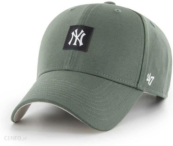 47brand czapka z daszkiem bawełniana MLB New York Yankees kolor zielony z aplikacją