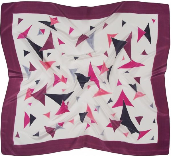 AM-927 Apaszka Jedwabna Ręcznie Malowana 90x90cm