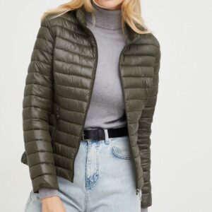 Answear Lab kurtka damska kolor zielony przejściowa