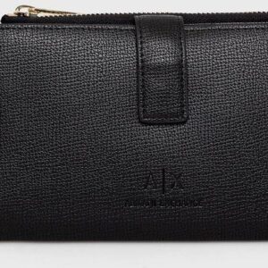 Armani Exchange portfel damski kolor czarny