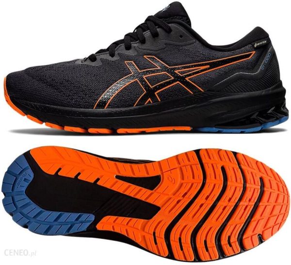 Buty do biegania Asics Męskie Gt-1000 11 Gtx Czarny Pomarańczowy