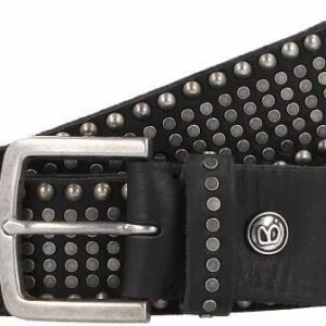 b.belt Ned Studded Belt Leather schwarz 90 cm