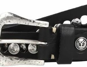 b.belt Ravena Studded Belt Leather schwarz 85 cm