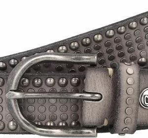 b.belt Riva Studded Belt Leather taupe 85 cm