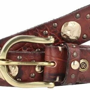b.belt Senja Studded Belt Leather braun 100 cm