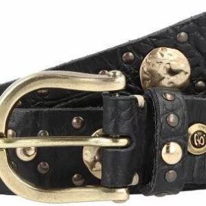 b.belt Senja Studded Belt Leather schwarz 85 cm