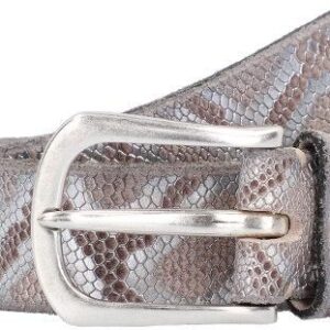 b.belt Skórzany pasek braun- metallic 100 cm