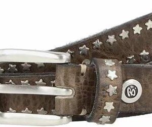 b.belt Stina Studded Belt Leather taupe 90 cm