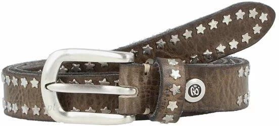 i-b-belt-stina-studded-belt-leather-taupe-90-cm b.belt Stina Studded Belt Leather taupe 90 cm