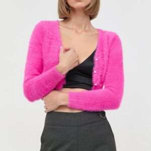 Bardot kardigan damski kolor różowy