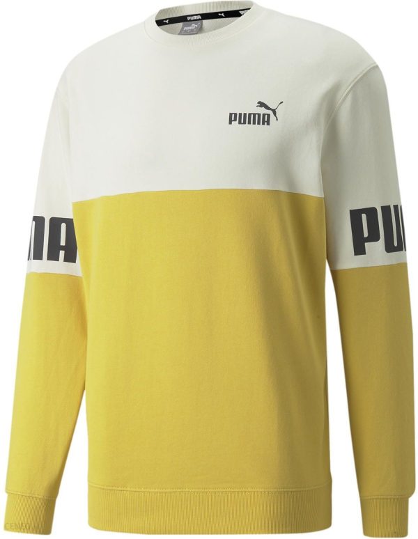 Bluza męska Puma POWER COLORBLOCK żółta 84800831