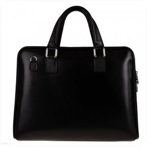 Borse In Pelle Elegancka Aktówka Damska Skórzana Xl - Czarna 16