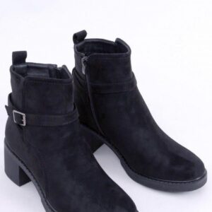 Botki na szerokim obcasie ARETHA BLACK Inello