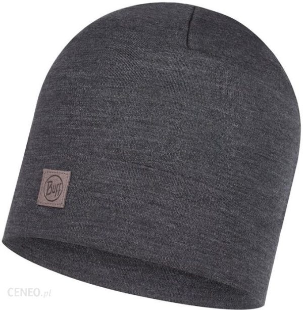 BUFF Czapka Merino Heavyweight Solid Grey