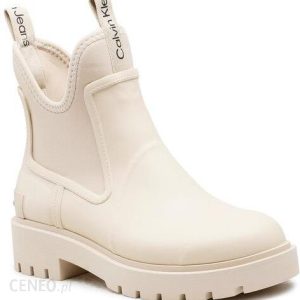 Calvin Klein Jeans Kalosze Mid Rainboot Chelsea YW0YW01034 Beżowy