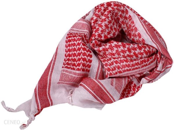 Chusta Arafatka Kefija 120x120 cm Biała / Czerwona