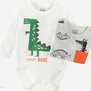 COOL CLUB Body z długim rękawem 2 szt. CHŁOPIEC (0-2)