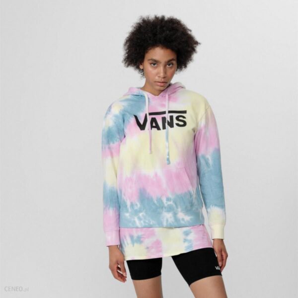 Damska bluza tie-dye z kapturem VANS SPIRALING HOODIE Orchid