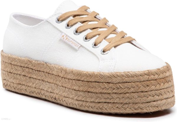 Espadryle SUPERGA - 2790 Drill Denim Rope S41115W White/Natural A07