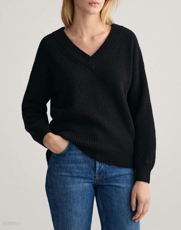 GANT SWETER D2. WOOL RIB V-NECK