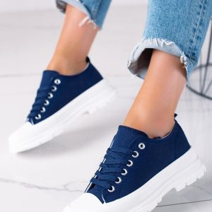 GRANATOWE TRAMPKI DAMSKIE