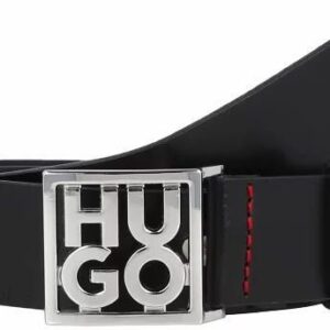 Hugo HU-GO Pasek skórzany black 80 cm