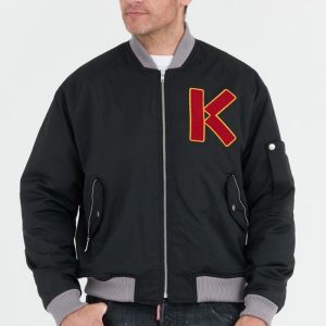 KENZO PARIS - Czarna kurtka bomberka męska z vintage logo