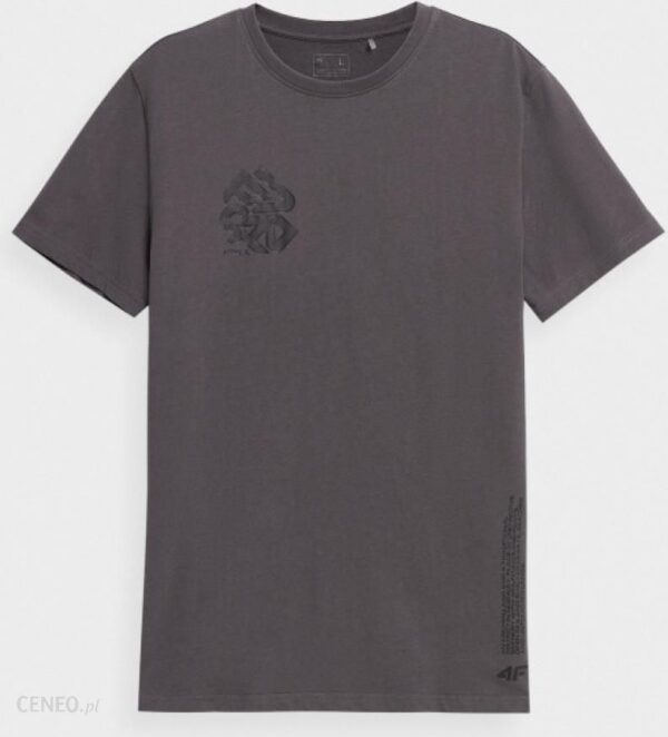 Męski t-shirt z nadrukiem 4F H4L22-TSM060