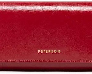 Peterson Duży Portfel Damski PL-409-1513 Czerwony