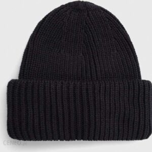 Pieces czapka kolor czarny z grubej dzianiny