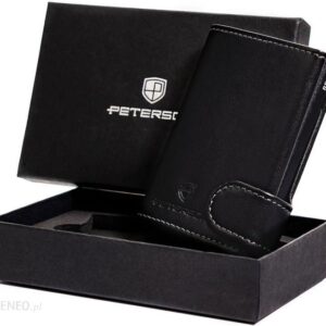 Portfel skórzany Peterson czarny RFID PTN 122611901 BLACK
