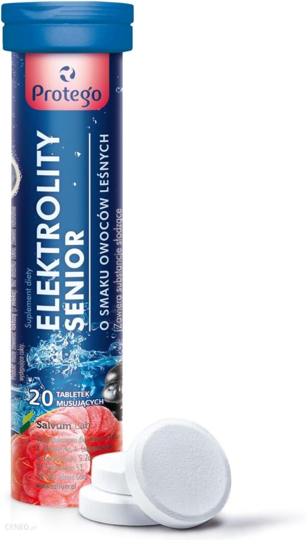 Protego Elektrolity Senior o smaku owoców leśnych 20 tabl. musujących