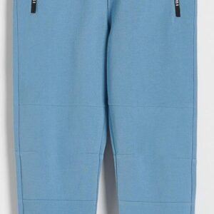 Reserved - Dresowe spodnie z przeszyciami - Niebieski