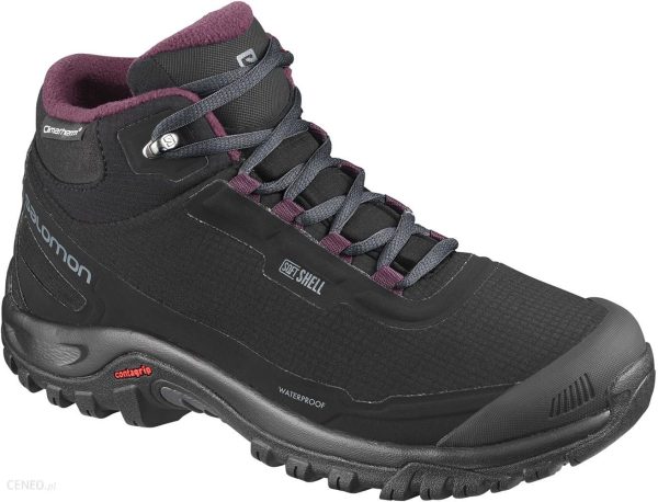 Salomon Shelter Cs Wp W Bk Ebony Winetastin Czarny L41110500