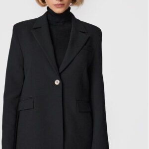Simple Żakiet MKD503-01 Czarny Regular Fit