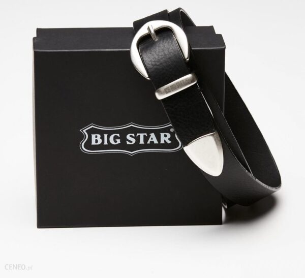 Skórzany pasek damski Big Star Shoes HH674165 100cm czarny