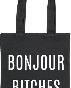 Time For Fashion Czarny Shopper Bonjour Bitches