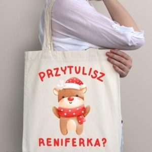 Time For Fashion Świąteczna Torba Na Zakupy Z Reniferem