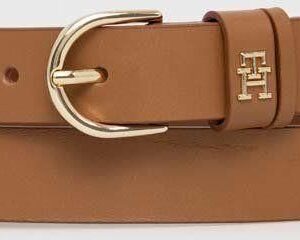 Tommy Hilfiger pasek skórzany damski kolor brązowy