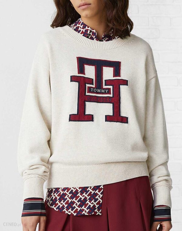 TOMMY HILFIGER TH MONOGRAM C-NK SWEATER