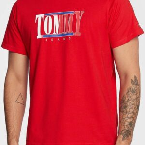 TOMMY HILFIGER TJM REG RWB CENTERED LOGO TEE