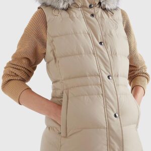 TOMMY HILFIGER TYRA DOWN VEST WITH FUR