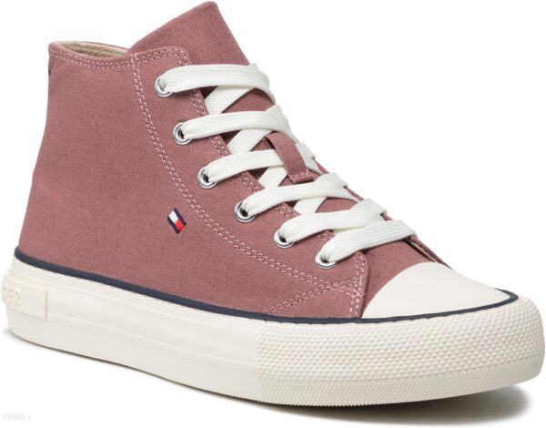 Trampki TOMMY HILFIGER - High Top Lace-Up Sneaker T3A4-32119-0890 S Antique Rose 303