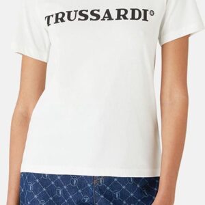 TRUSSARDI 56T00474/1T005651 T-SHIRT LOGO COTTON JERSEY 30/1 BLUZKA DAMSKA