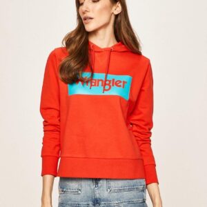 WRANGLER LOGO HOODIE BITTERSWEET RED W6N4-HP-XBO
